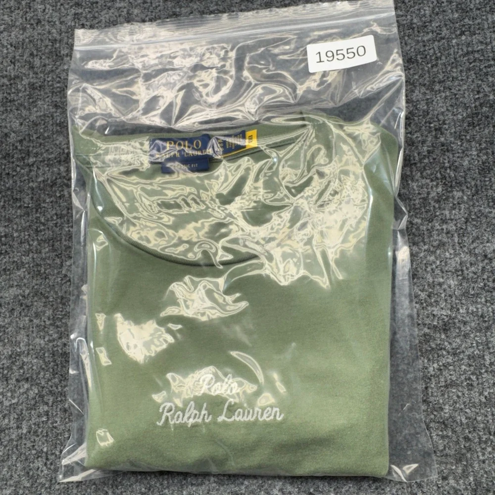 Polo Ralph Lauren Shirt Mens XL Green Script Logo Short Sleeve Pony Preppy